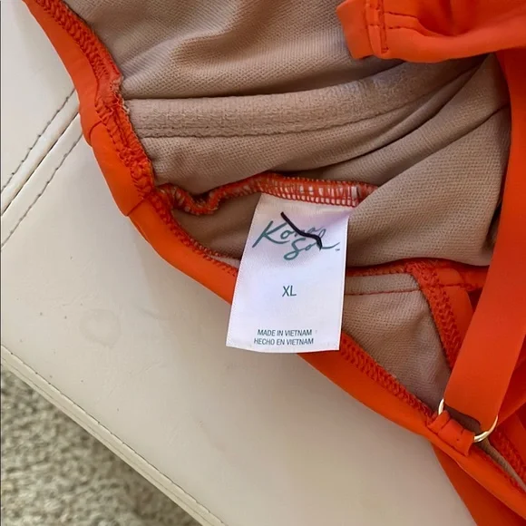 Kona Sol Orange One Piece Swimsuit - Picture 3 of 3